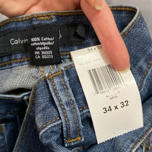 Calvin Klein Easy Fit Blue Jeans size 34 - Picture 12 of 14